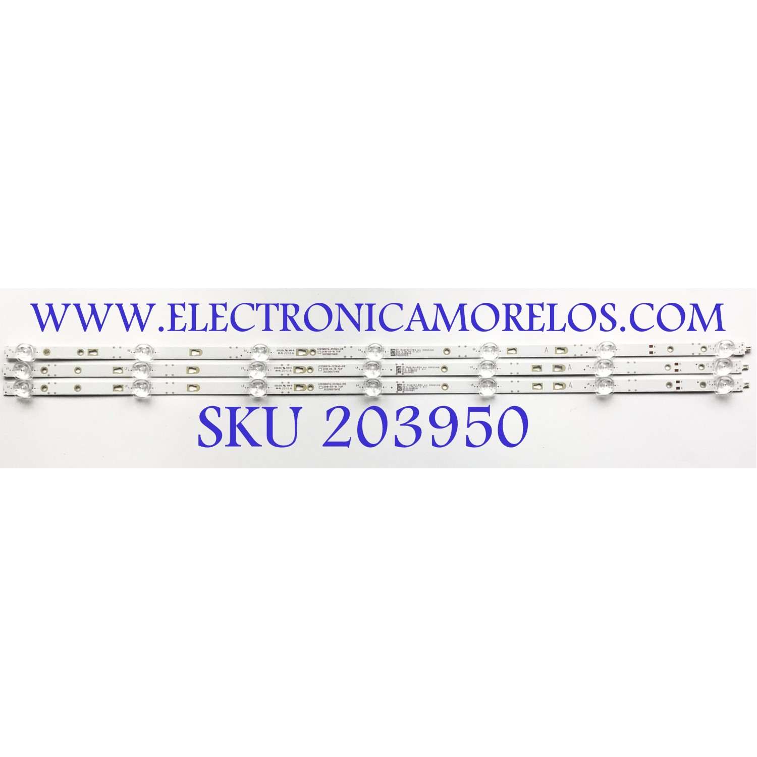 KIT DE LED'S PARA TV JVC (3 PIEZAS) / NUMERO DE PARTE LED39D07A-ZC26AG-01E / 30339007040E / 39000M83 / 201102BB08 / PANEL V400HJ9-PE1 / MODELO LT-40MAW300